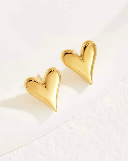 Peach Heart Earring